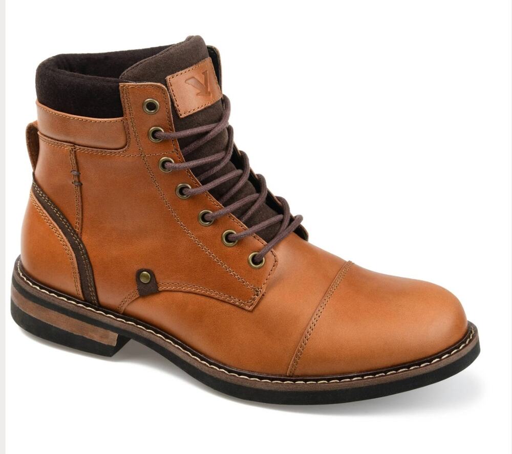 Thomas & Vine Territory Yukon Mens Cap Toe Ankle Boot Brown Leather Size 10 NWOB